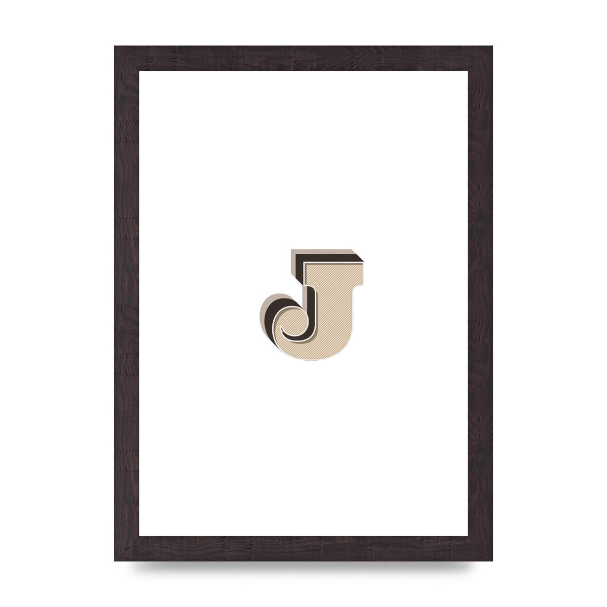 Alphabet Mix Match J" Printed Poster - A4 framed