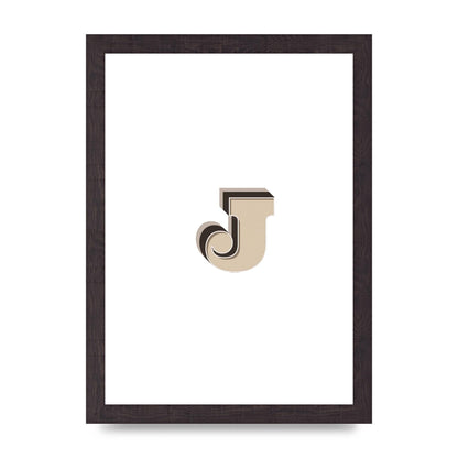 Alphabet Mix Match J" Printed Poster - A4 framed