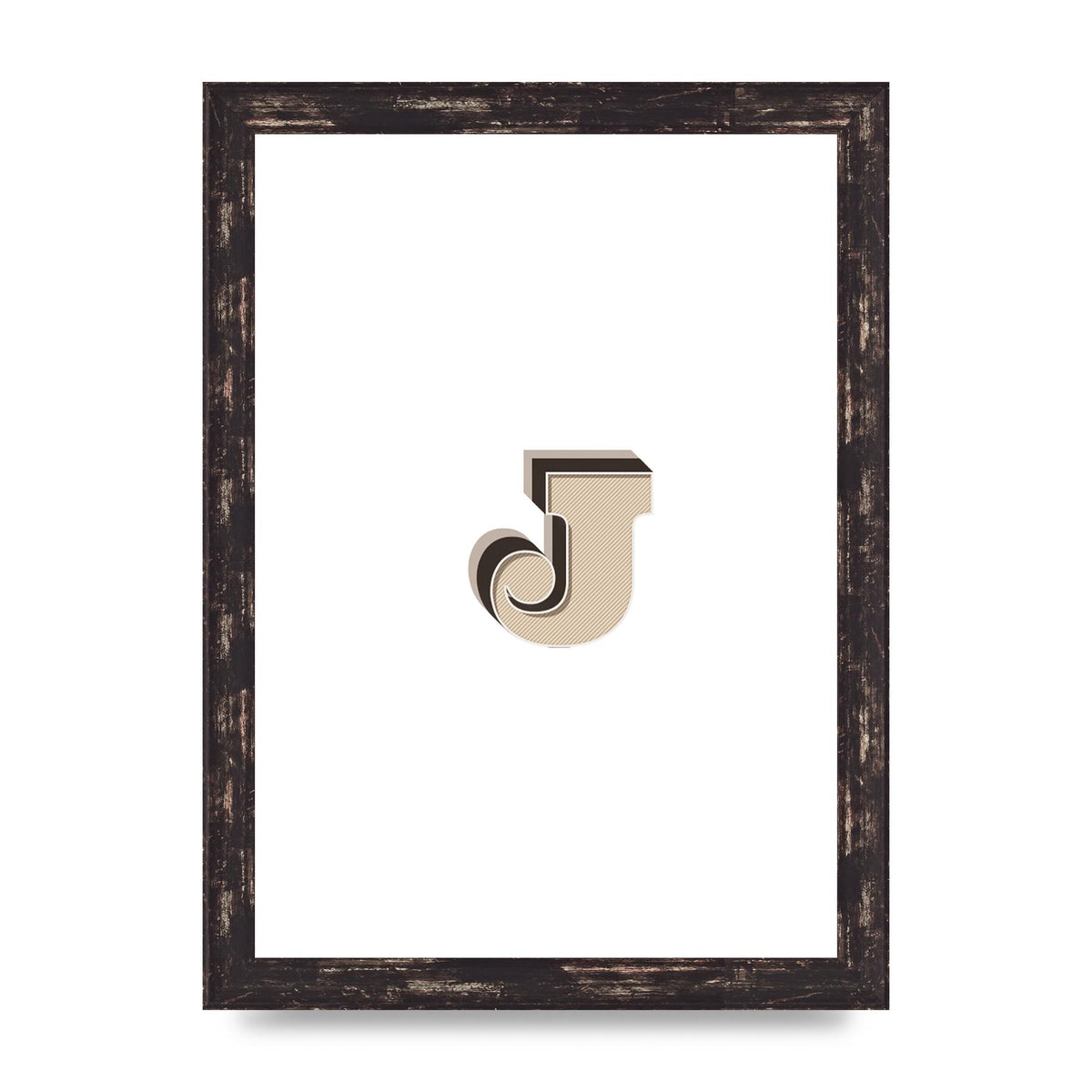 Alphabet Mix Match J" Printed Poster - A4 framed