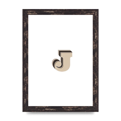 Alphabet Mix Match J" Printed Poster - A4 framed