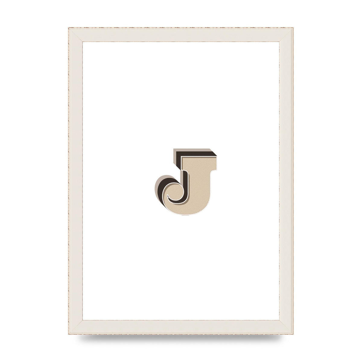 Alphabet Mix Match J" Printed Poster - A4 framed