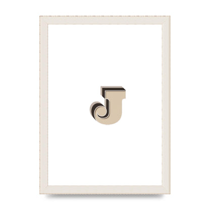 Alphabet Mix Match J" Printed Poster - A4 framed
