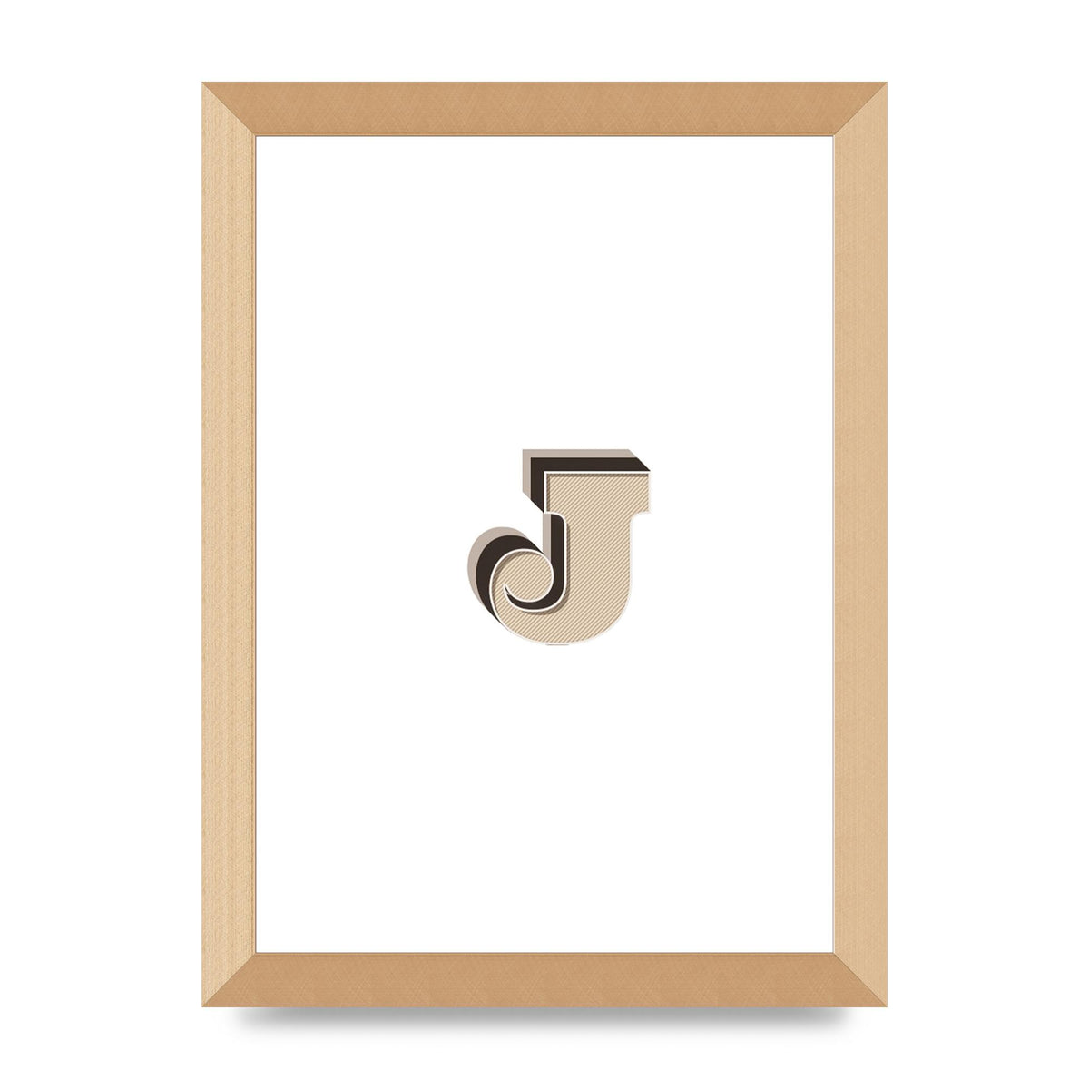 Alphabet Mix Match J" Printed Poster - A4 framed