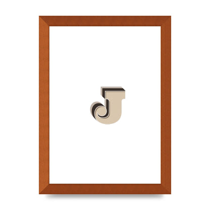 Alphabet Mix Match J" Printed Poster - A4 framed