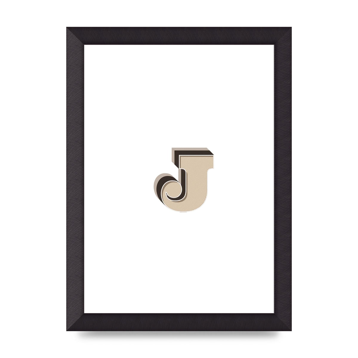 Alphabet Mix Match J" Printed Poster - A4 framed