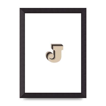 Alphabet Mix Match J" Printed Poster - A4 framed