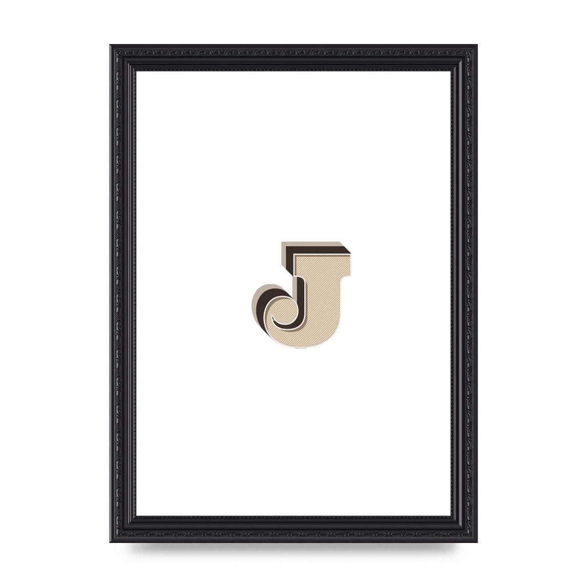 Alphabet Mix Match J" Printed Poster - A4 framed