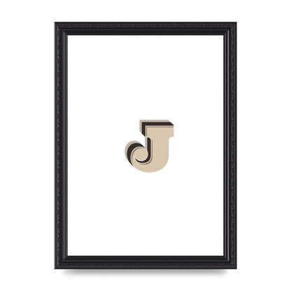 Alphabet Mix Match J" Printed Poster - A4 framed