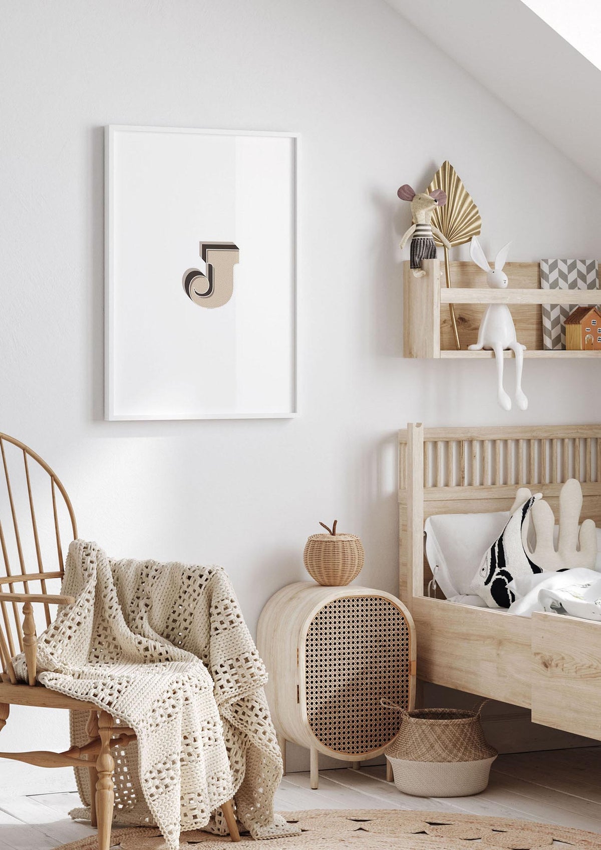 Alphabet Mix Match J" Printed Poster - nursery 1