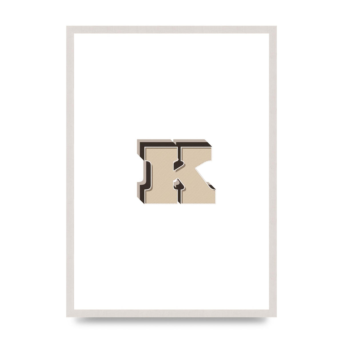 Alphabet Mix Match K" Wall Art - A2 framed