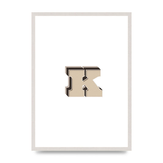 Alphabet Mix Match K" Wall Art - A2 framed