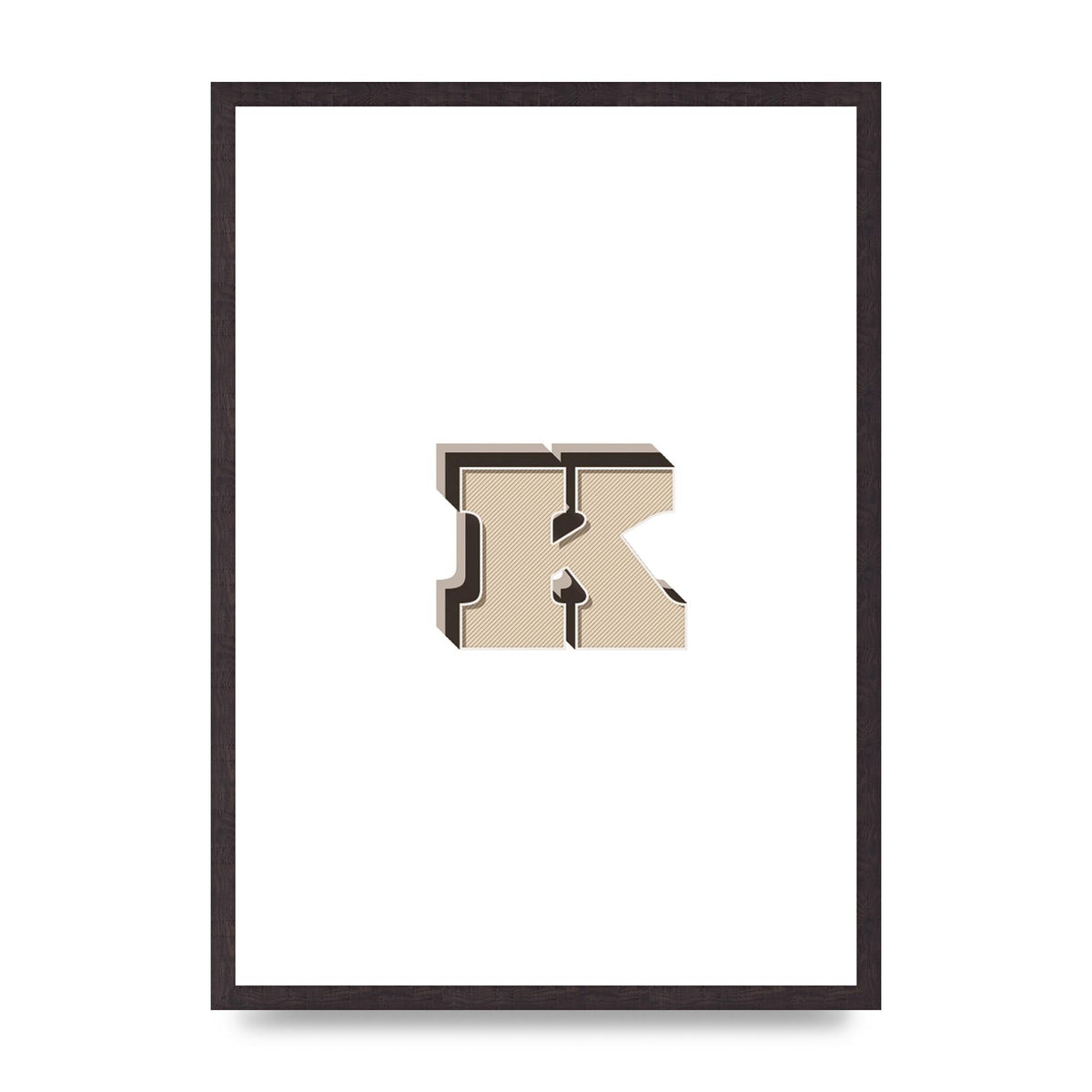 Alphabet Mix Match K" Wall Art - A2 framed