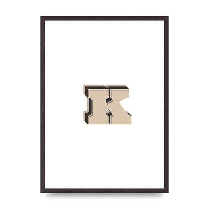 Alphabet Mix Match K" Wall Art - A2 framed