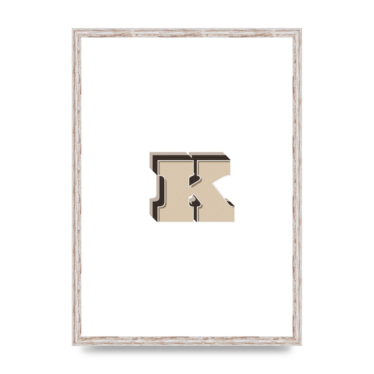 Alphabet Mix Match K" Wall Art - A2 framed