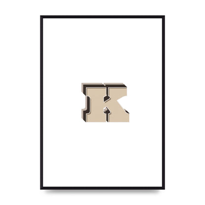 Alphabet Mix Match K" Wall Art - A2 framed