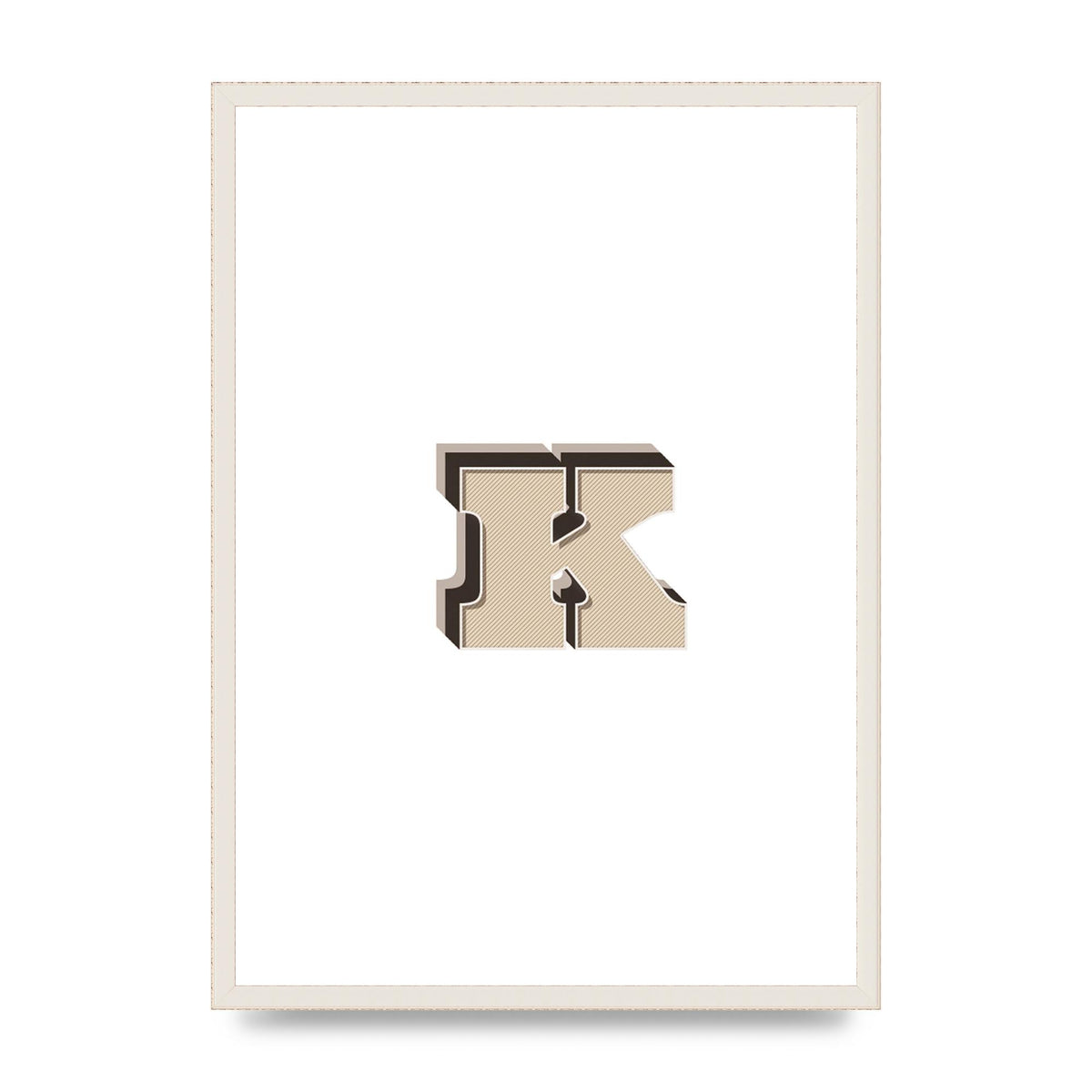 Alphabet Mix Match K" Wall Art - A2 framed