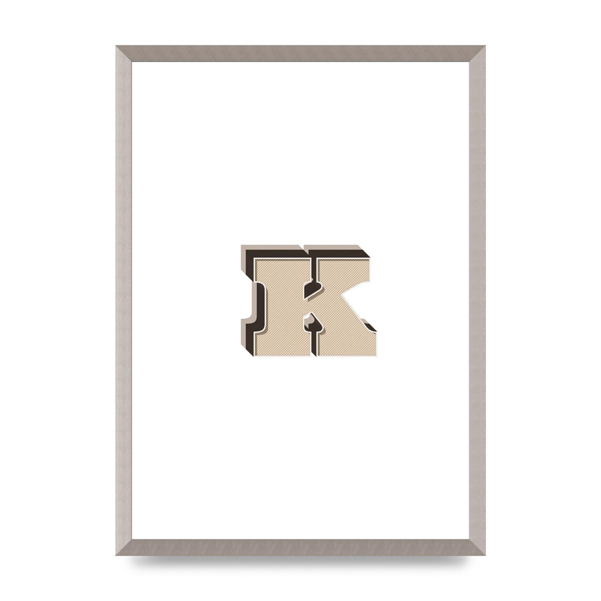 Alphabet Mix Match K" Wall Art - A2 framed