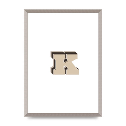 Alphabet Mix Match K" Wall Art - A2 framed