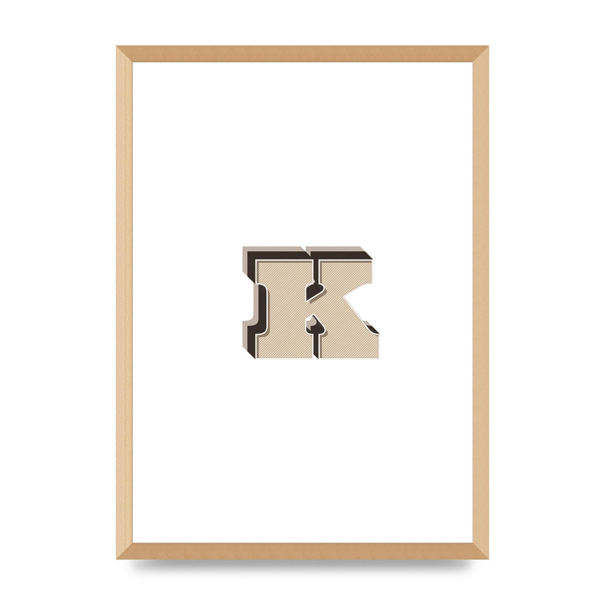 Alphabet Mix Match K" Wall Art - A2 framed