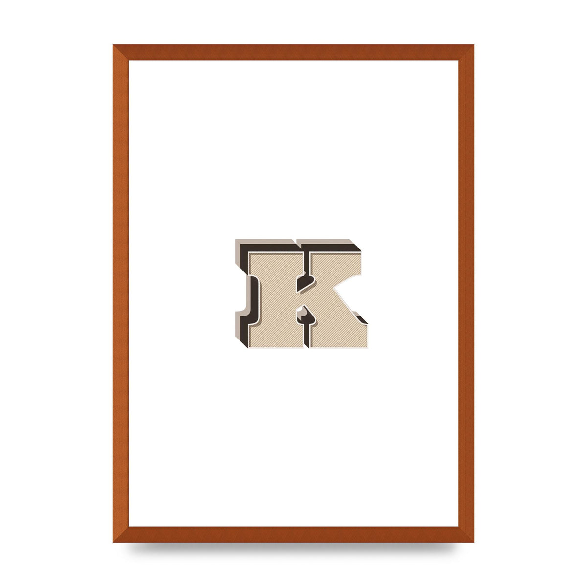 Alphabet Mix Match K" Wall Art - A2 framed
