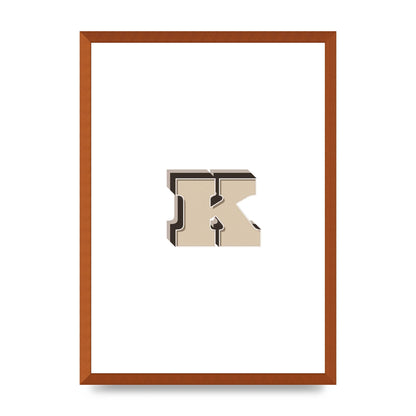 Alphabet Mix Match K" Wall Art - A2 framed