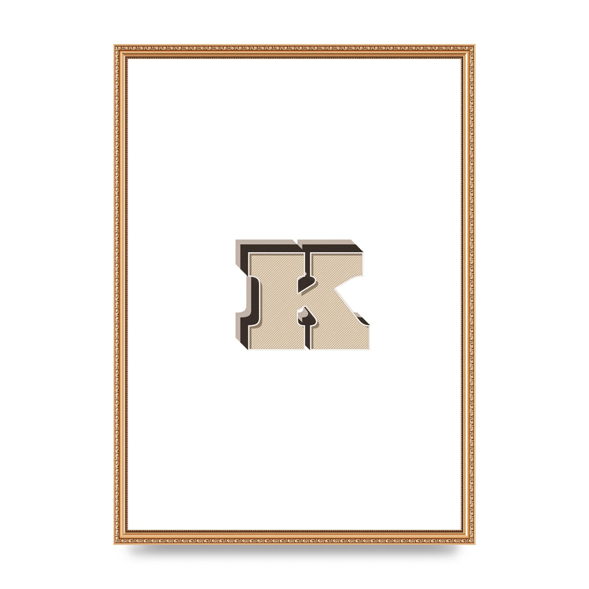Alphabet Mix Match K" Wall Art - A2 framed