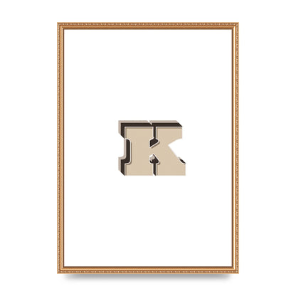 Alphabet Mix Match K" Wall Art - A2 framed
