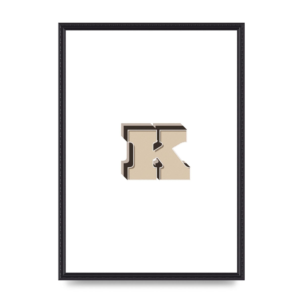 Alphabet Mix Match K" Wall Art - A2 framed