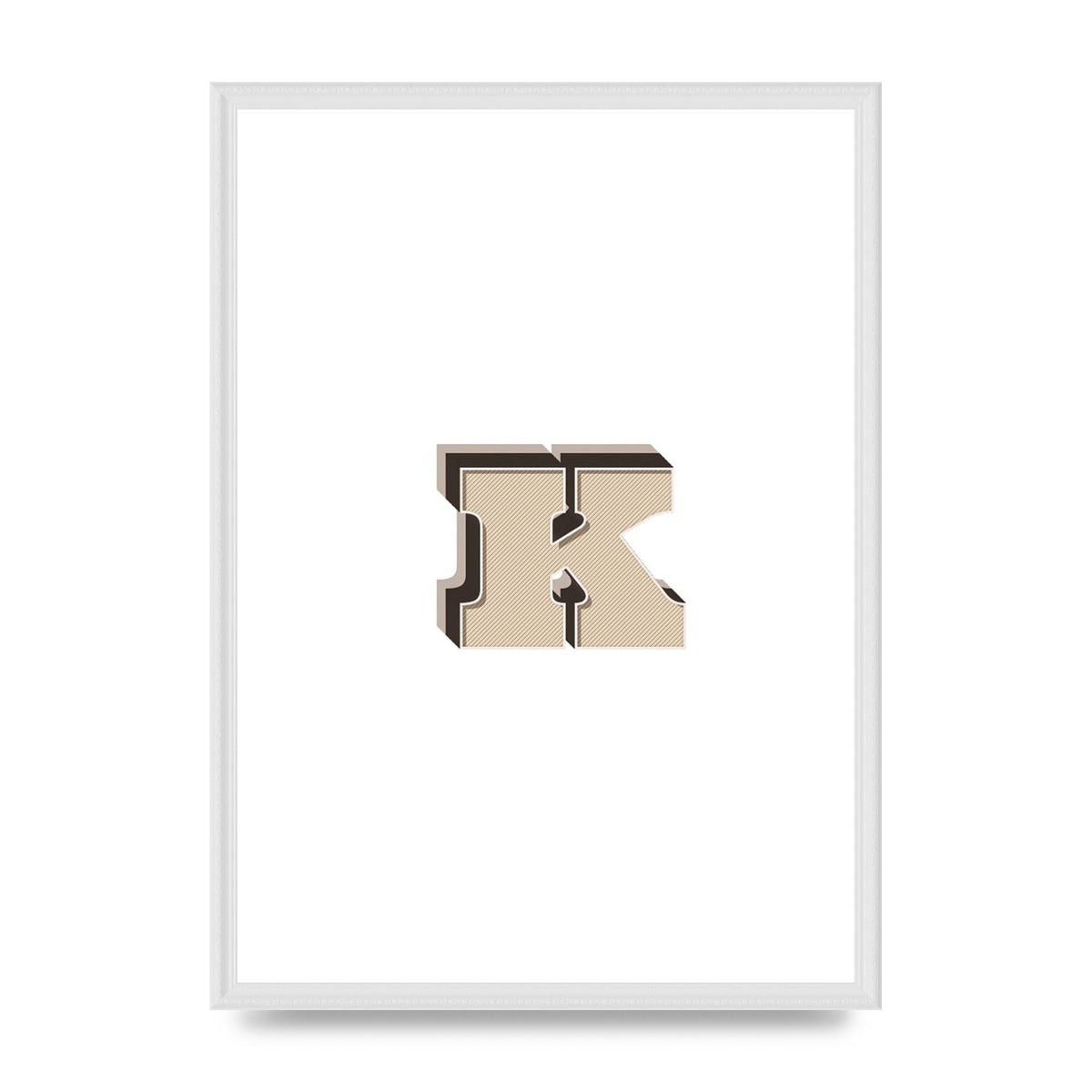 Alphabet Mix Match K" Wall Art - A2 framed