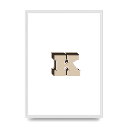 Alphabet Mix Match K" Wall Art - A2 framed