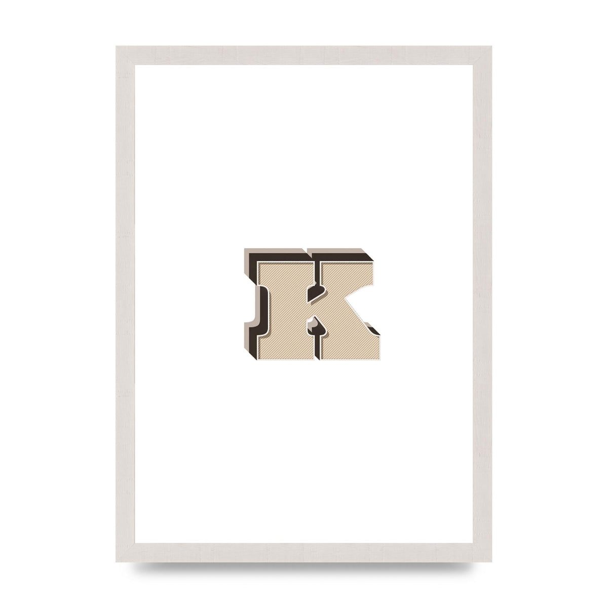 Alphabet Mix Match K" Wall Art - A3 framed