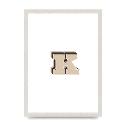 Alphabet Mix Match K" Wall Art - A3 framed