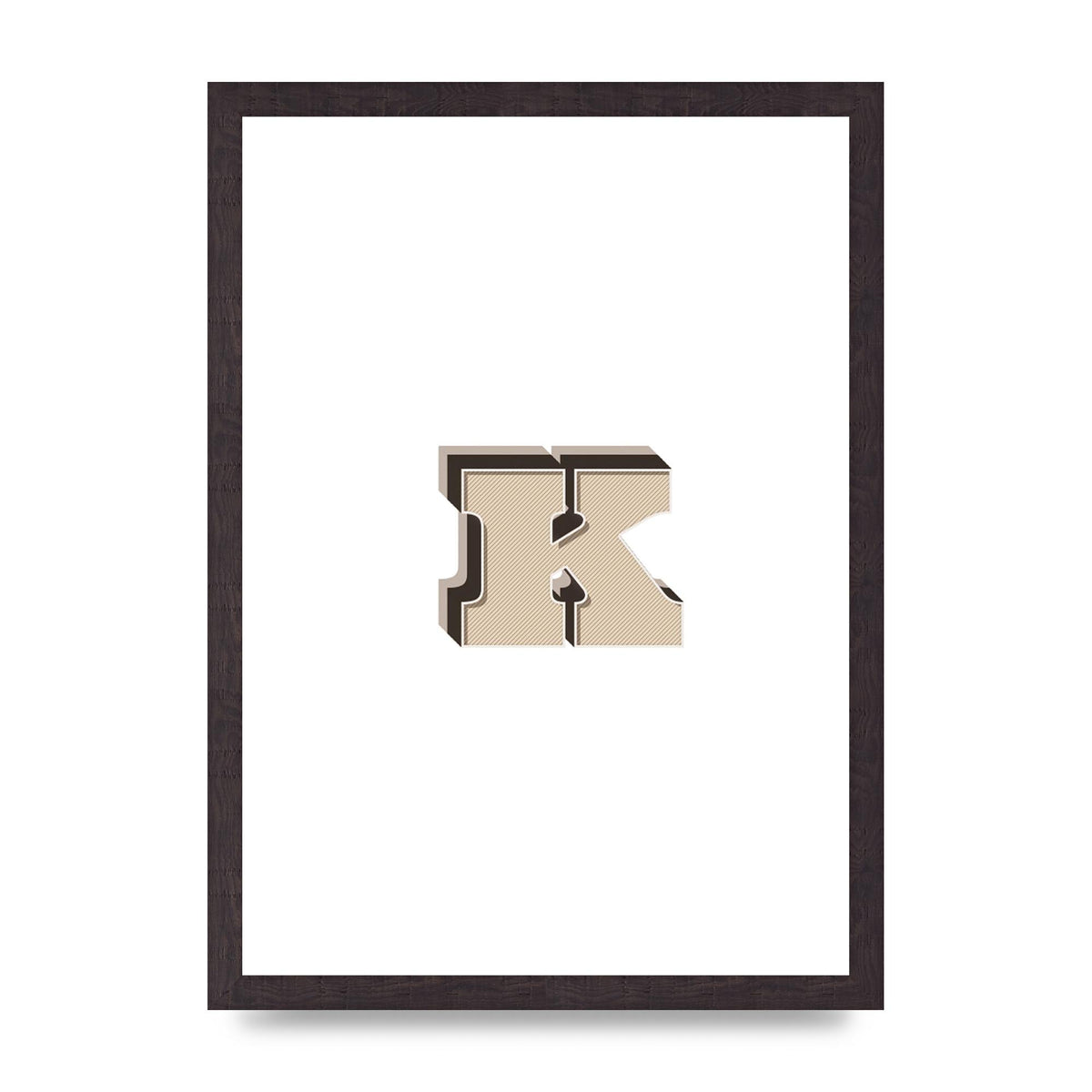 Alphabet Mix Match K" Wall Art - A3 framed