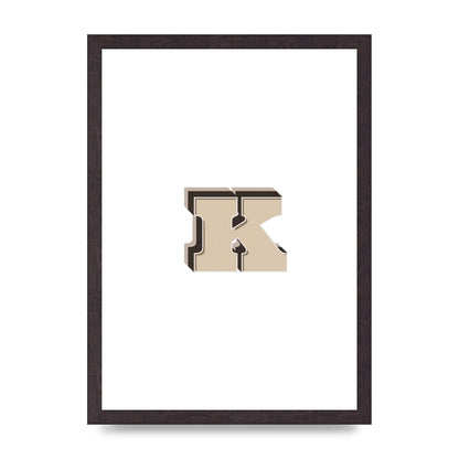 Alphabet Mix Match K" Wall Art - A3 framed