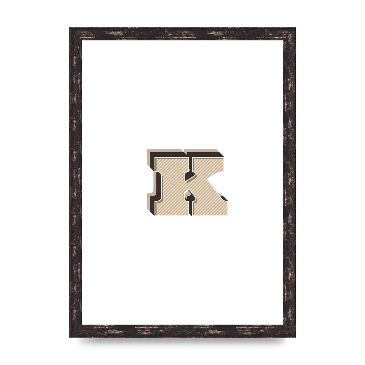 Alphabet Mix Match K" Wall Art - A3 framed