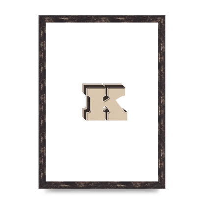 Alphabet Mix Match K" Wall Art - A3 framed