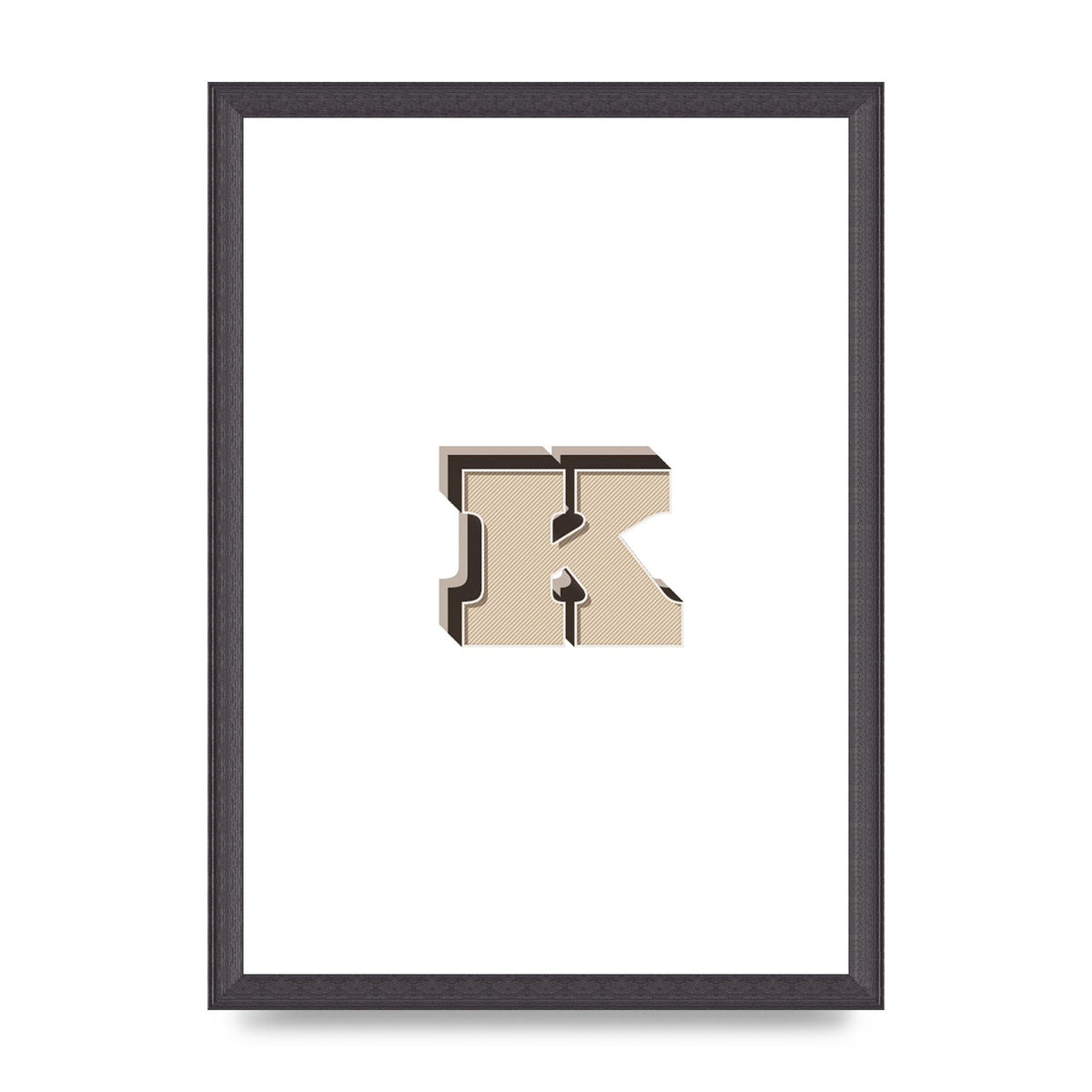 Alphabet Mix Match K" Wall Art - A3 framed