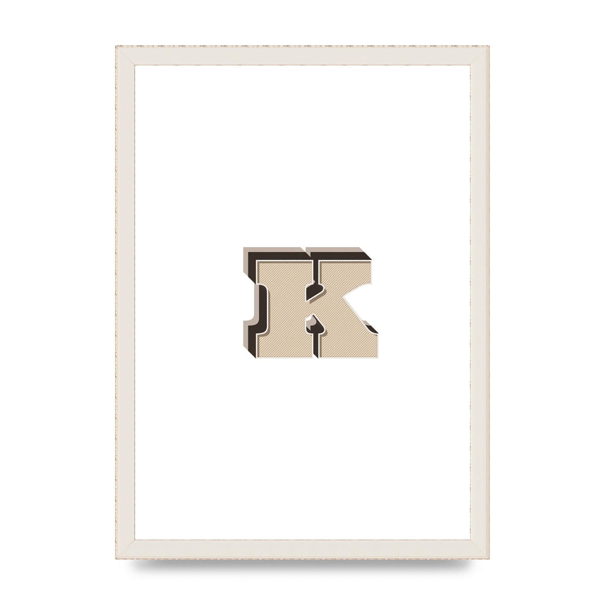 Alphabet Mix Match K" Wall Art - A3 framed