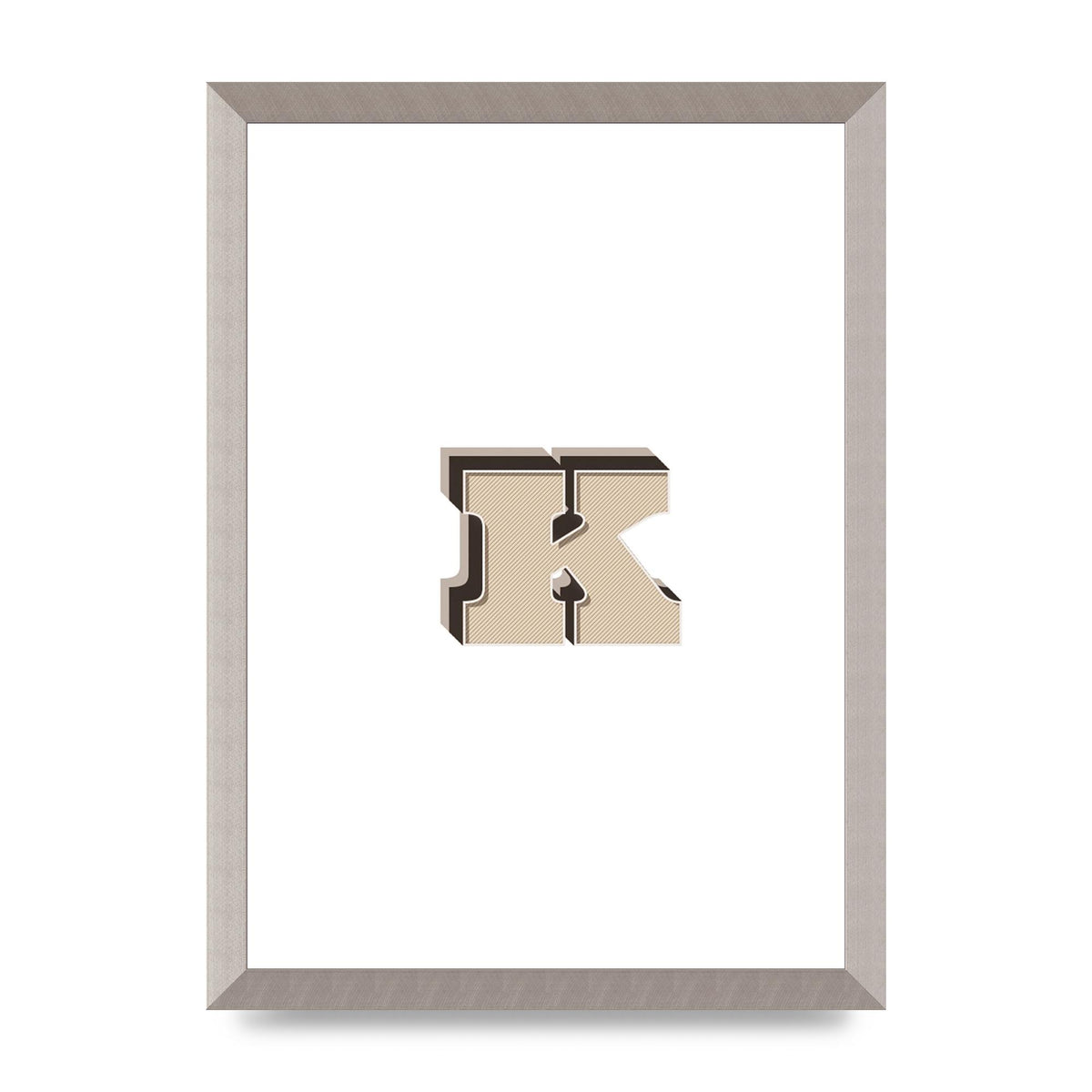 Alphabet Mix Match K" Wall Art - A3 framed