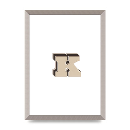 Alphabet Mix Match K" Wall Art - A3 framed