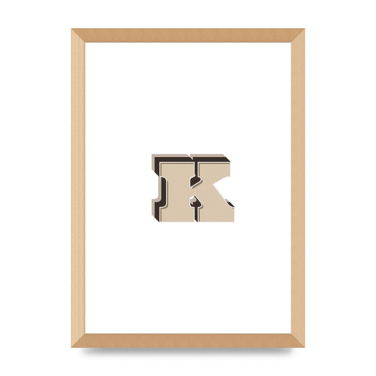 Alphabet Mix Match K" Wall Art - A3 framed