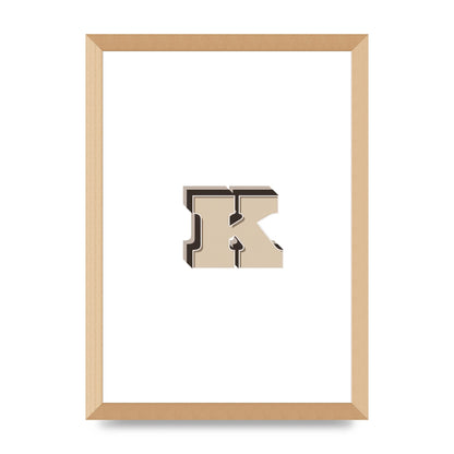 Alphabet Mix Match K" Wall Art - A3 framed