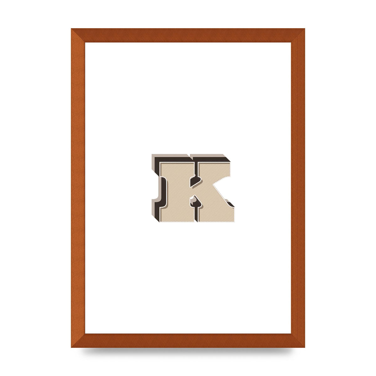 Alphabet Mix Match K" Wall Art - A3 framed