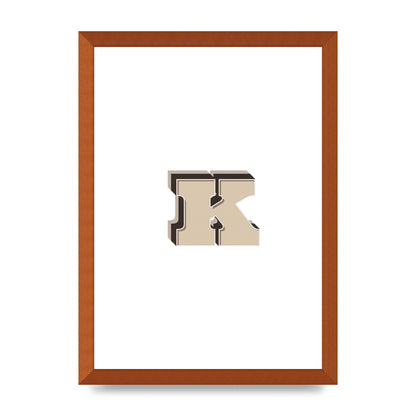 Alphabet Mix Match K" Wall Art - A3 framed