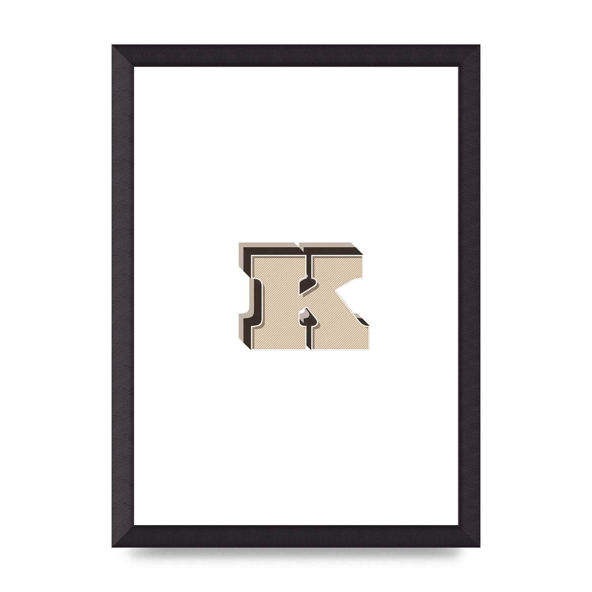 Alphabet Mix Match K" Wall Art - A3 framed