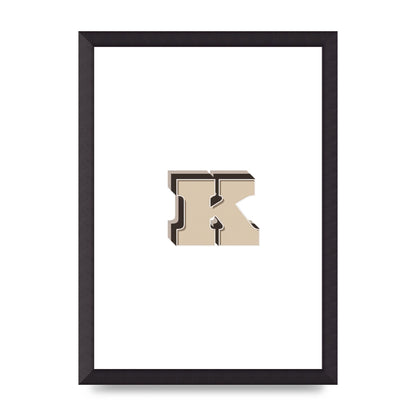 Alphabet Mix Match K" Wall Art - A3 framed