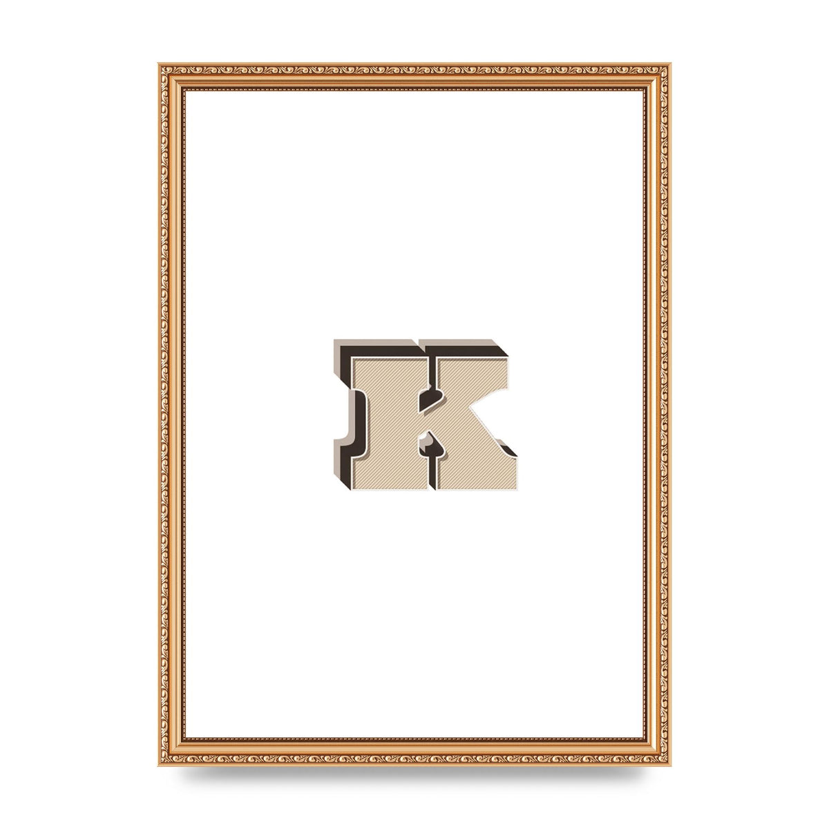 Alphabet Mix Match K" Wall Art - A3 framed