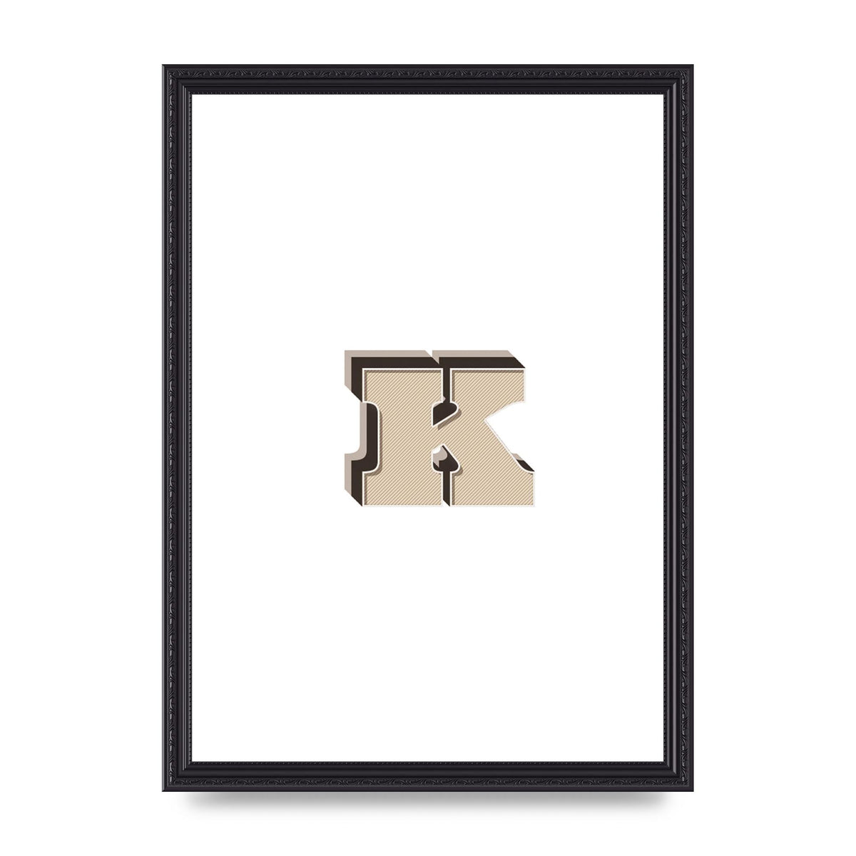 Alphabet Mix Match K" Wall Art - A3 framed