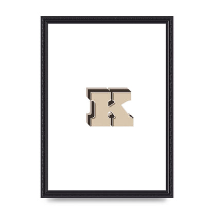Alphabet Mix Match K" Wall Art - A3 framed