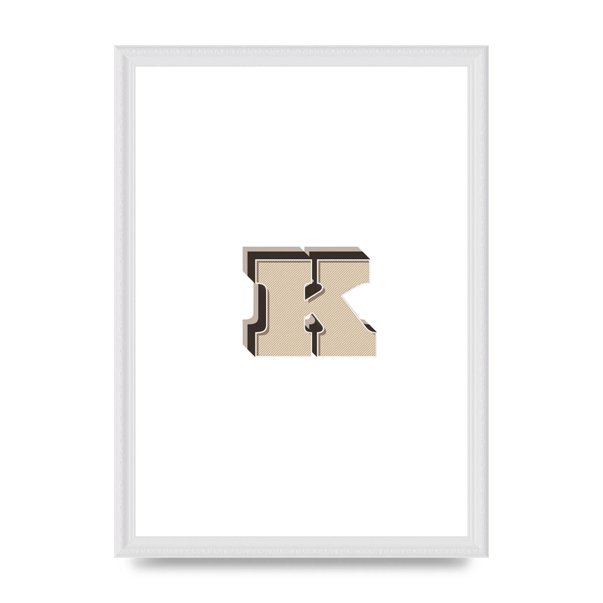 Alphabet Mix Match K" Wall Art - A3 framed